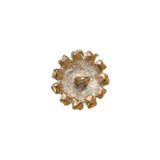 Gold/Peach Rhinestoned Metal Shank Back Button - 22L/14mm