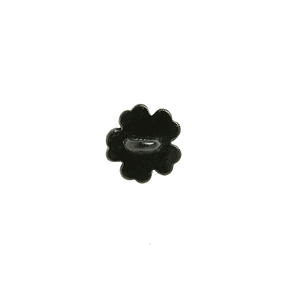Black on Black Rhinestoned Metal Shank Back Button - 18L/11.5mm