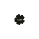 Black on Black Rhinestoned Metal Shank Back Button - 18L/11.5mm