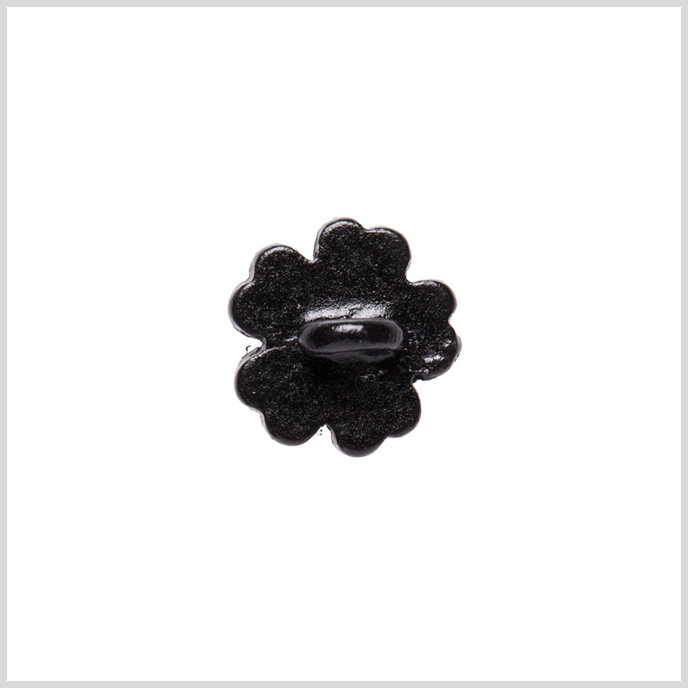 Black on Black Rhinestoned Metal Shank Back Button - 18L/11.5mm
