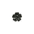 Black on Black Rhinestoned Metal Shank Back Button - 18L/11.5mm