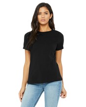 BELLA + CANVAS Women’s Relaxed Crewneck Short Sleeve Jersey Tee in Charity Pink