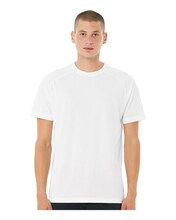 BELLA + CANVASÂ Crewneck Short Sleeve Heather CVC Raglan Tee - S