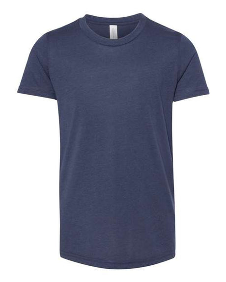 Image 1: Bella Canvas Youth Triblend Crew Neck Short Sleeve TeeImage 2: Soft triblend kids t-shirt with crew neckImage 3: Lightweight youth Bella Canvas shirtImage 4: Blank youth tee for custom designsImage 5: Comfortable short sleeve kids apparelImage 6: Premium triblend youth t-shirt