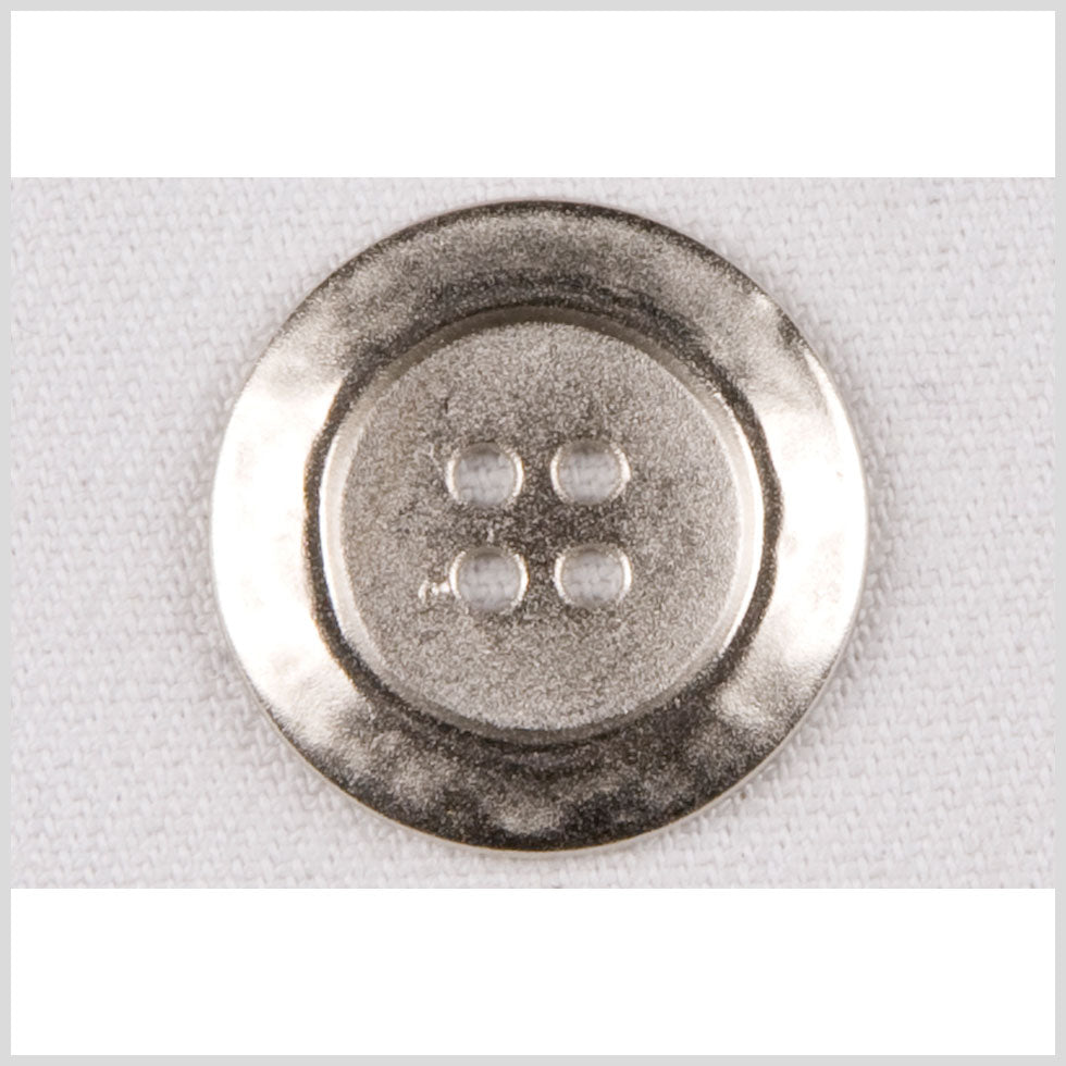 Silver Metal Coat Button - 40L/25.5mm