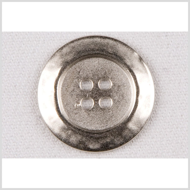 Silver Metal Coat Button - 40L/25.5mm