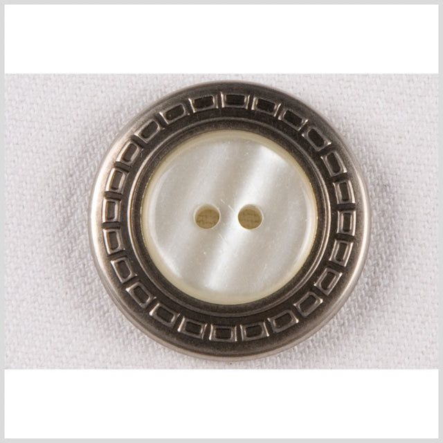 Silver Metal Coat Button - 44L/28mm