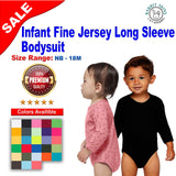 RADYAN® Infant Fine Jersey Long Sleeve Bodysuit