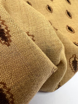Wool Printed Beige Brown Fabric