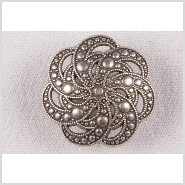 Silver Metal Coat Button - 44L/28mm