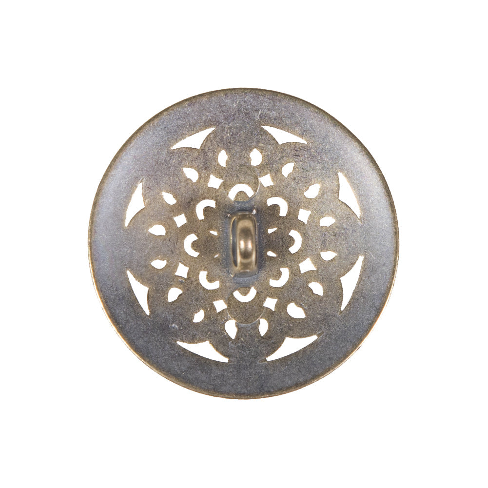 Silver Metal Coat Button - 40L/25.5mm