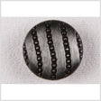 Metal Shank Back Button - 32L/20mm - Gunmetal Nailshead Wavy Stripes