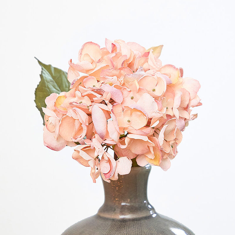 22" Dried Grand Hydrangea Stem – Pink Romantic Floral Decor