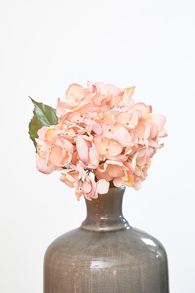 22" Dried Grand Hydrangea Stem - Pink
