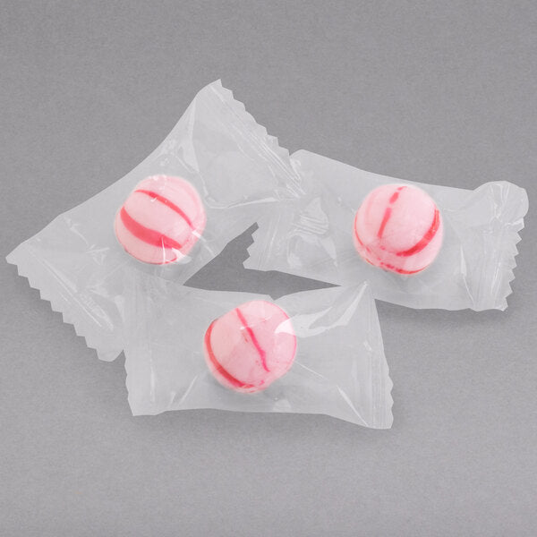 Customizable Hard Peppermint Balls with Clear Wrapper - 1,000/Case