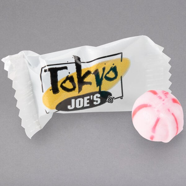Customizable Hard Peppermint Balls with Clear Wrapper - 1,000/Case