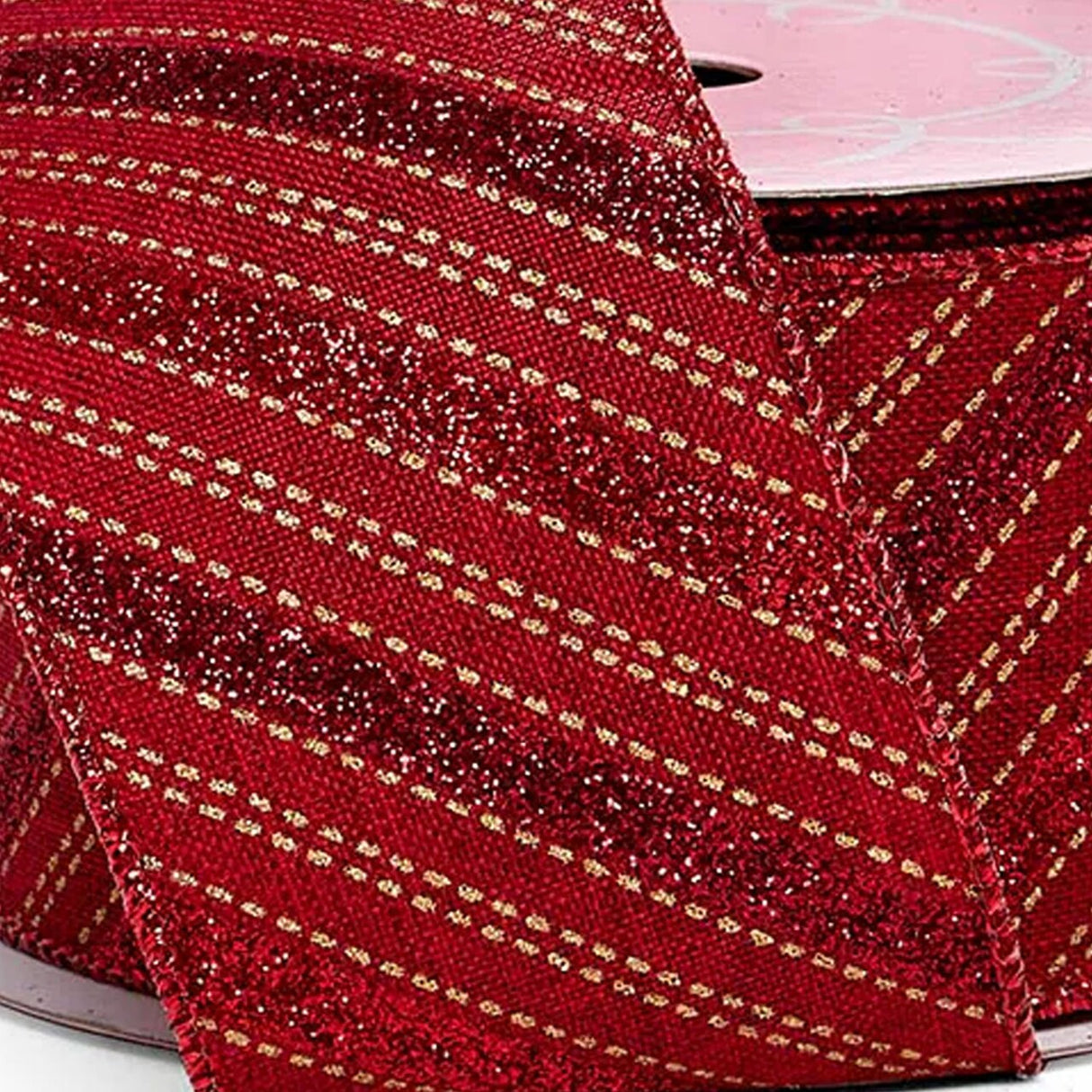 Red Multi-Stripe Wired Ribbon 2.5" x 10 yd