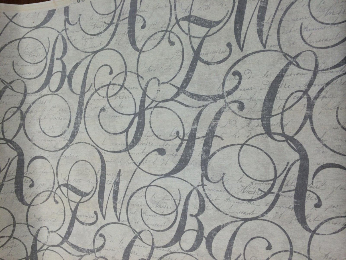 Home Essentials Cotton Fabric - Calligraphy Nickel, 45" Width (1 Yard)