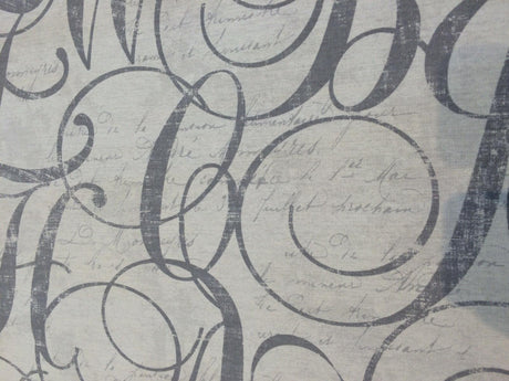 Home Essentials Cotton Fabric - Calligraphy Nickel, 45" Width (1 Yard)