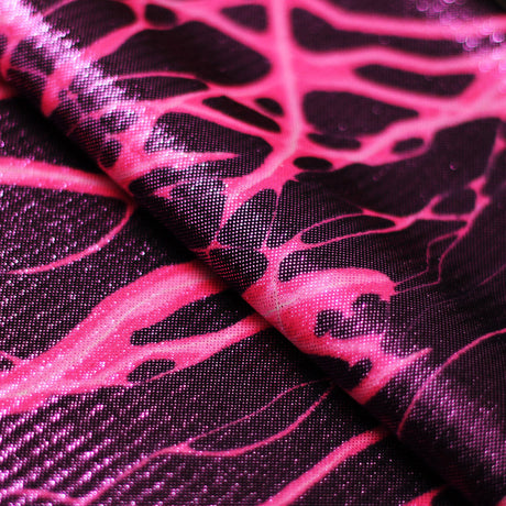 Lightning Bolt Nylon Spandex Fabric - Multi-Color Lightning Bolt Print, 58/60" Width (1 Yard)