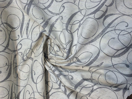 Home Essentials Cotton Fabric - Calligraphy Nickel, 45" Width (1 Yard)