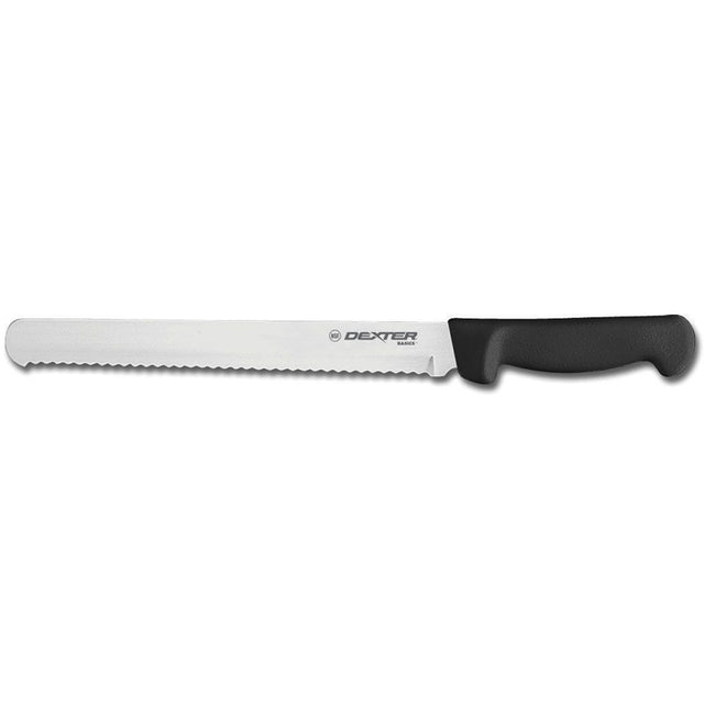 Dexter-Russell Black 10" Scalloped Slicer