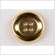 Metal 4-Hole Button - 28L/18mm - Gold Oval Impression