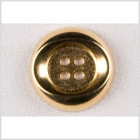 Metal 4-Hole Button - 28L/18mm - Gold Oval Impression