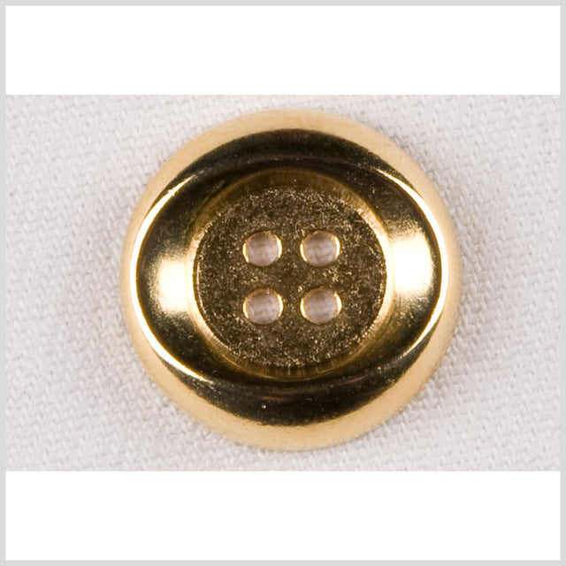Metal 4-Hole Button - 28L/18mm - Gold Oval Impression