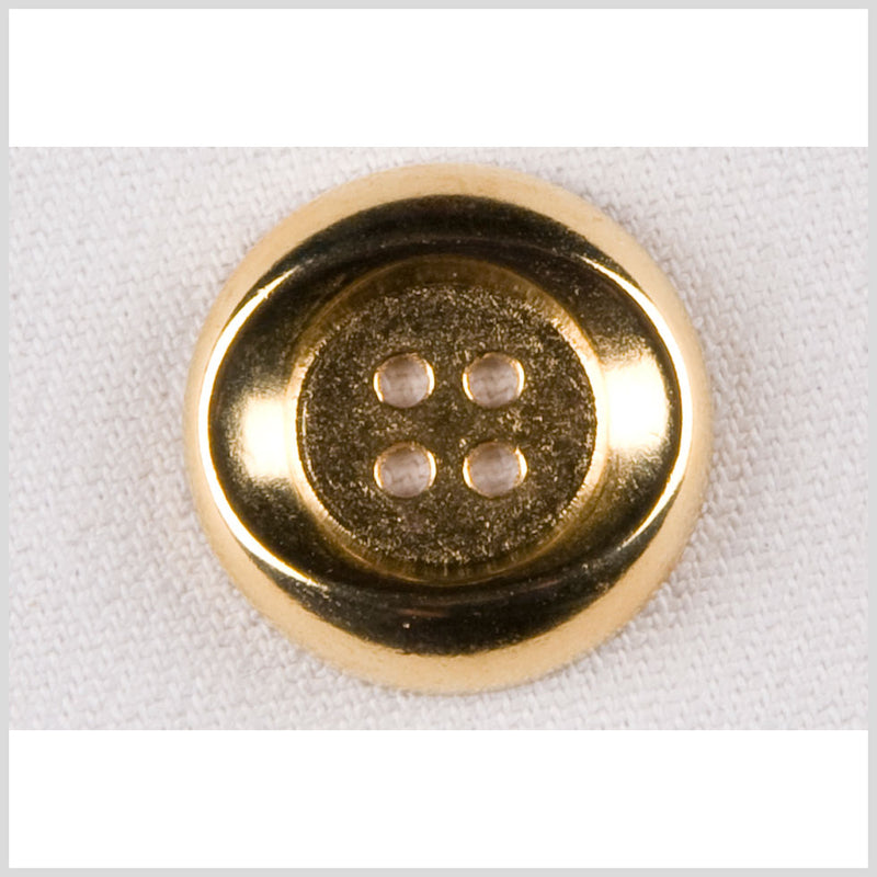 Metal 4-Hole Button - 36L/23mm - Gold Oval Impression
