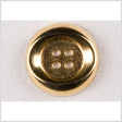 Metal 4-Hole Button - 36L/23mm - Gold Oval Impression