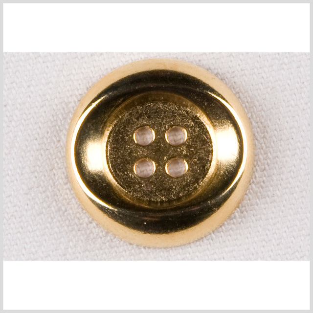Metal 4-Hole Button - 36L/23mm - Gold Oval Impression