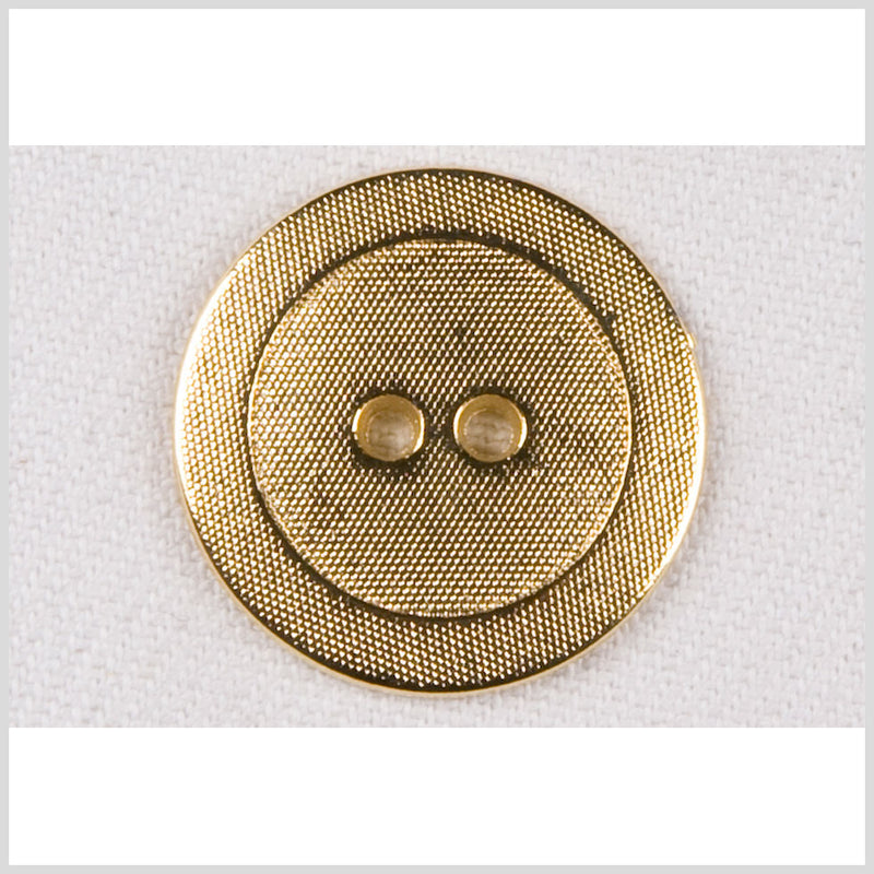 Metal 2-Hole Button - 40L/25.5mm - Gold Little Divots Textured