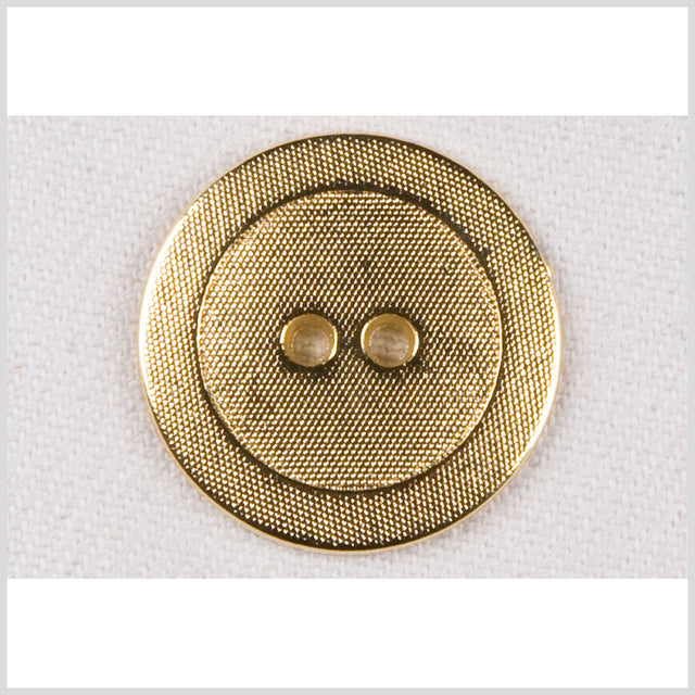 Metal 2-Hole Button - 40L/25.5mm - Gold Little Divots Textured