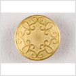 Metal Shank Back Button - 36L/23mm - Gold Textured Ground and Swirling Cords
