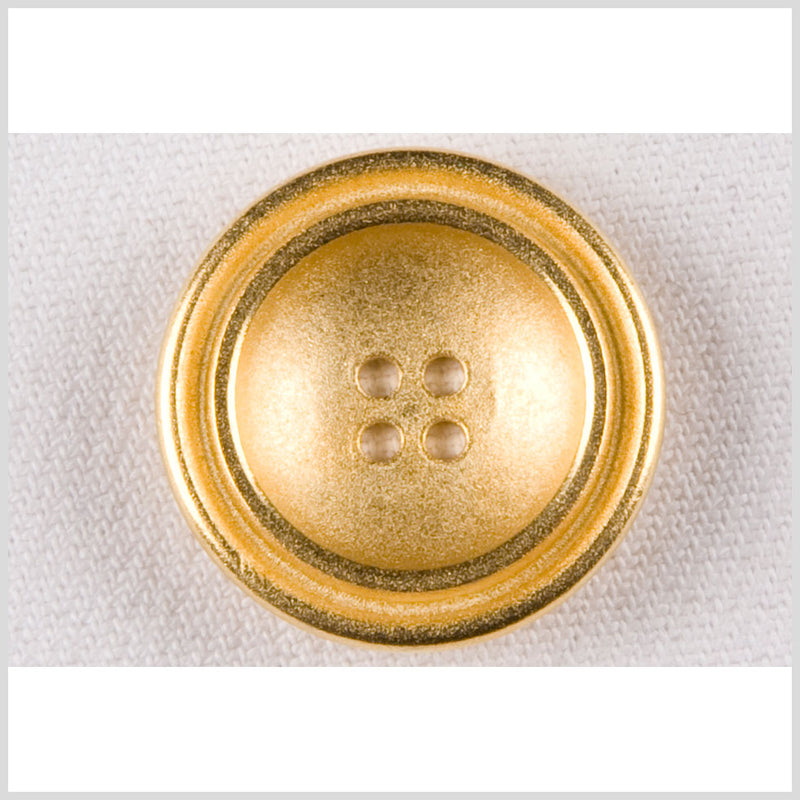 Metal 4-Hole Button - 40L/25.5mm - Gold Fancy Rim
