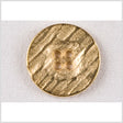 Metal 4-Hole Button - 36L/23mm - Gold Carved Texture