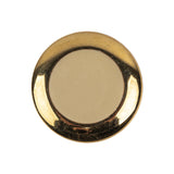 Metallic Gold and Ivory Plastic Shank Back Button - 40L/25.5mm