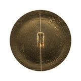 Metallic Gold and Ivory Plastic Shank Back Button - 48L/30.5mm