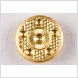 Metal Shank Back Button - 44L/28mm - Bright Gold Basketweave and Circles