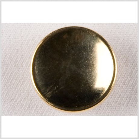 Metal Shank Back Button - 40L/25.5mm - Shiny Gold with Narrow Rim