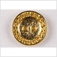 Metal 2-Hole Button - 36L/23mm - Gold Textured with Swirls Rim