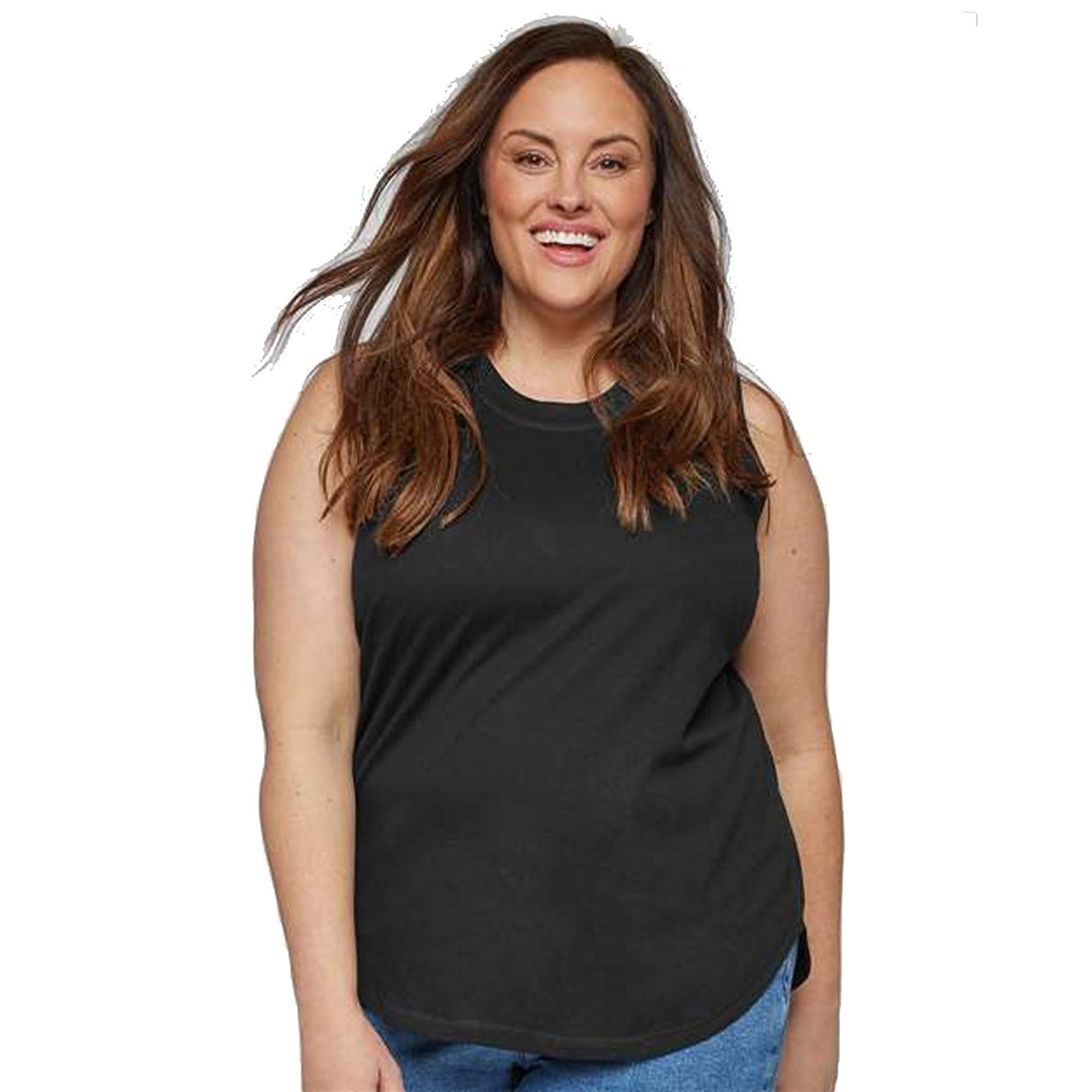 Women's Curvy Relaxed Fine Jersey Tank