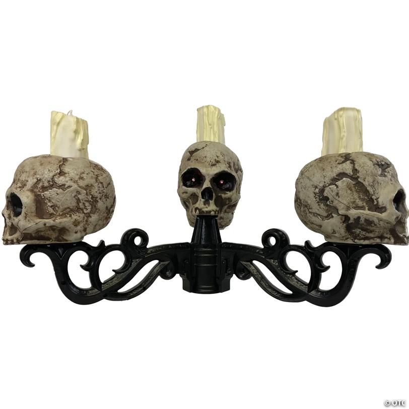14 1/2" - 5 Ft. Light-Up 3-In-1 Skull Candelabra Plastic Halloween Decoration