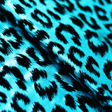 Sassy Cat Polyester Spandex Fabric - Leopard Hologram, Red/Black, Silver/Black, Gold/Black, Turquoise/Black, 58/60" Width (1 Yard)