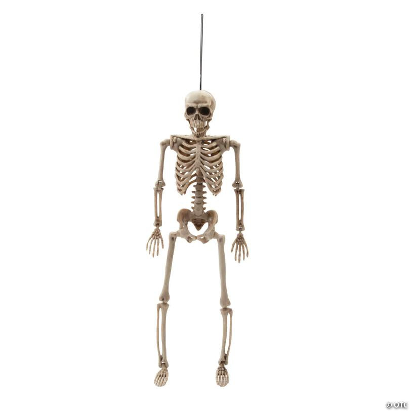 14" Posable Plastic Skeleton Halloween Decoration - 1 Pc.