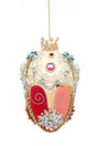 7" Faberge Jewel Egg Ornament, Ivory Rose - Mark Roberts