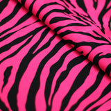 Classic Zebra Nylon Spandex Fabric - Black Zebra Animal Print, 58/60" Width (1 Yard)