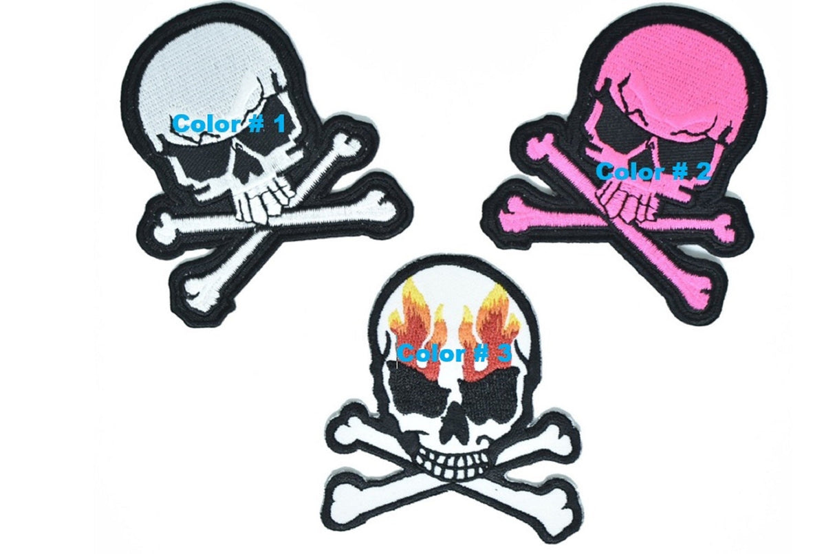 Embroidered Skull Patch 3" x 2.50"