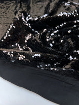 Black Sequins Polyamide Fabric